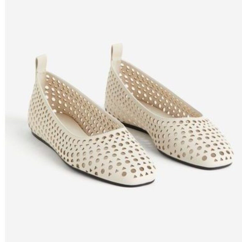 Perforated ballet pumps